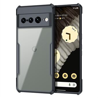 XUNDD Google Pixel 7 Pro 5G -lasi- ja TPU-puhelinkotelo, suojaava, kestävä puhelinkotelo - Musta