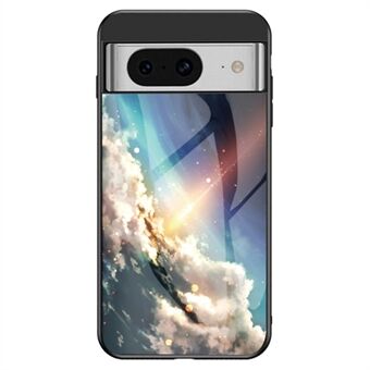 Google Pixel 8 Starry Sky -kuosikuori, lasi+PC+TPU, naarmuja estävä puhelinkotelo