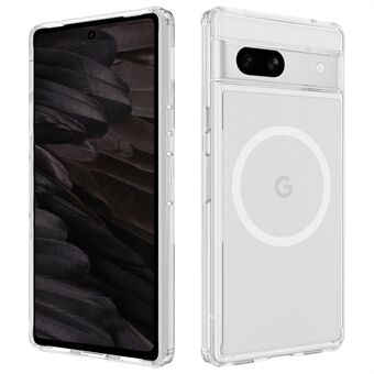 Google Pixel 7a -kotelo akryyliä + TPU:ta, yhteensopiva MagSafen kanssa. Kirkas puhelinsuoja.