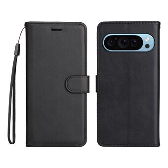 KT Leather -sarja 2 Google Pixel 9 / Pixel 9 Pro -kuoret Tuki Rannehihna Yksivärinen puhelimen kuori