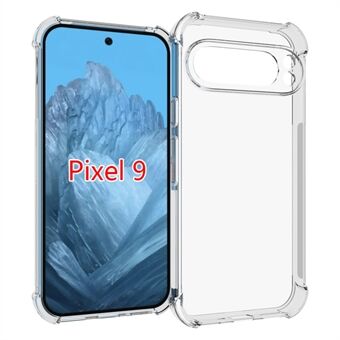 IDEWEI Google Pixel 9 / Pixel 9 Pro -selän läpinäkyvä takakuori pehmeällä TPU-puhelinkotelolla.