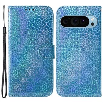 Google Pixel 9 / Pixel 9 Pro -puhelimelle Dazzling Anti-Drop PU-nahkakotelo