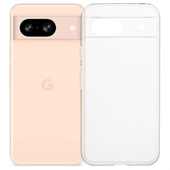 Google Pixel 8a -selkeä kotelo kiiltävästä pehmeästä TPU-materiaalista, puhelintasi suojaava kansi ilman vesileimaa.