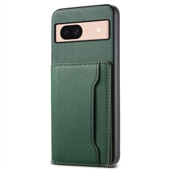 Google Pixel 8an Slim-Fit -puhelin kotelo korttipaikoilla, tukituki, TPU+PC+PU-nahkainen suoja