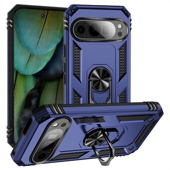 Google Pixel 9 / Pixel 9 Pro -kotelo naarmuja kestävällä PC+TPU-materiaalilla ja jalustalla