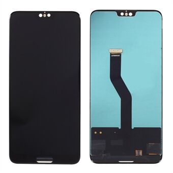 LCD-näytön ja digitoijan kokoonpanon vaihto (TFT-versio, pienempi näyttökoko) (ilman logoa) Huawei P20 Pro - musta