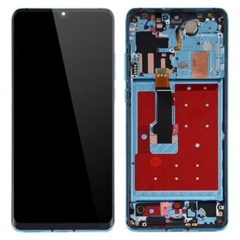 OEM Grade S OLED -näyttö ja digitoija kokoonpano + kehyksen vaihtoosa (ilman logoa) Huawei P30 Pro