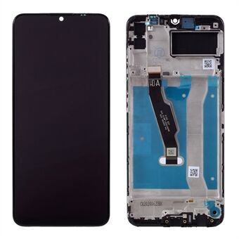 Luokan B LCD-näytön digitoija + kehys (ilman logoa) Huawei Enjoy 10e / Y6p / Honor 9A - musta