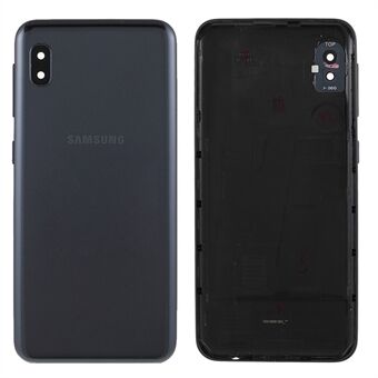 OEM -akkukotelon luukun kansi ja takakameran linssin Ring suojus Samsung Galaxy A10e A102 -puhelimelle - musta