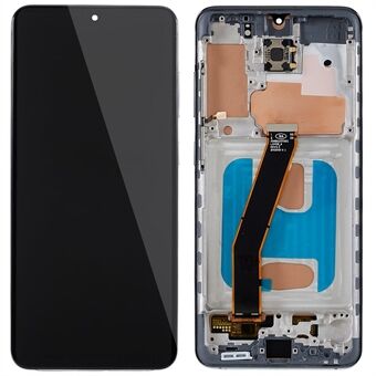 Samsung Galaxy S20 4G G980F/S20 5G G981B Grade C LCD-näytön ja digitoijan kokoonpano + kehyksen vaihtoosa (TFT-tekniikka) (ilman logoa) - harmaa