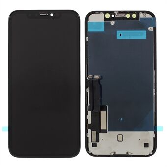 LCD-näyttö ja digitoija kokoonpano kehyksen ja metallilevyn kanssa iPhone XR 6,1 tuumalle (RUIJU In-Cell Workmanship) (ilman logoa)