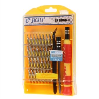 JACKLY JK6066-B 33-in-1 Precision Mini -ruuvimeisselin työkalusarja matkapuhelimen kannettavaan tietokoneeseen