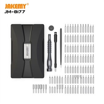 JAKEMY JM-8177 106-in-1 Monitoiminen magneettinen ruuvimeisselisarja puhelimen tabletin korjaustyökalu