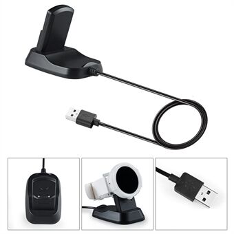 2 in 1 USB-laturi haltija Dock Stand sovitin Ticwatch E / Ticwatch S 1m USB-kaapelilla