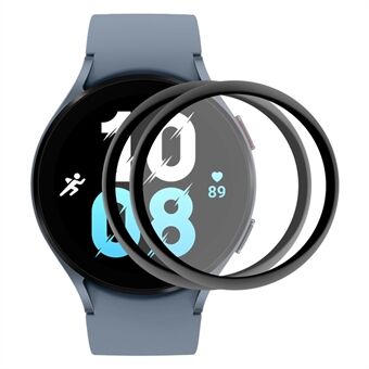 ENKAY HAT- Prince 2kpl / setti Samsung Galaxy Watch 5 44mm Soft PC Edge näytönsuojalle 3D Kaareva Full Cover HD Kirkas PMMA Film