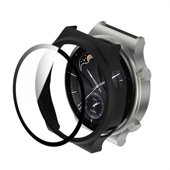 Smartwatch galvanoitu matta PC-kehyssuoja karkaistulla lasilla suojatulla Huawei Watch GT 2 Pro -laitteella