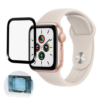 PMMA näytönsuoja Apple Watch Series 3/2/1 42mm, täysin peittävä sormenjälkiä estävä näyttökalvo asennustyökalulla