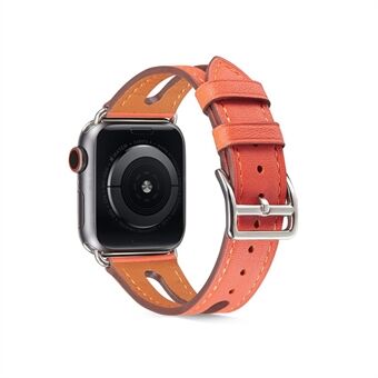 Apple Watch -sarjan 1/2/3 38mm / Series 4/5/6 / SE 40mm pintakerroksen nahkahihnan vaihto