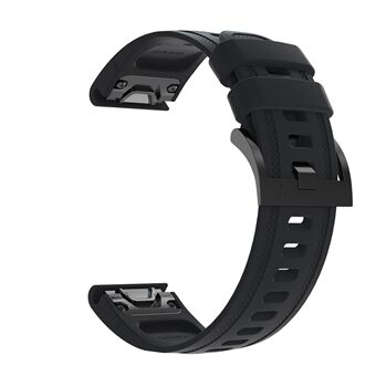 Silikoni- Smart hihnan vaihto Garmin Fenix ​​​​7S/6S Pro/6S/6X/6/5S Plus/5S/Instinct 2S:lle - musta