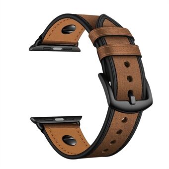 Niittilaite Pintakerros aitoa nahkaranneketta Apple Watch -sarjalle 1/2/3 38mm / Series 6 SE 5 4 40mm