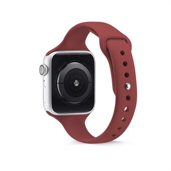 Ohut kapea silikonihihna Apple Watch -sarjaan 3 2 1 42mm / Series 6 SE 5 4 44mm