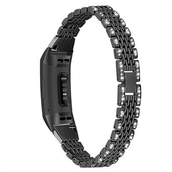 Sinkkiseos tekojalokivikoristeella Watch Band Band Fitbit Charge 4/3: lle