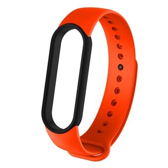 Kaksivärinen pehmeä TPU-rannehihna korvaa Xiaomi Mi Band 5: n