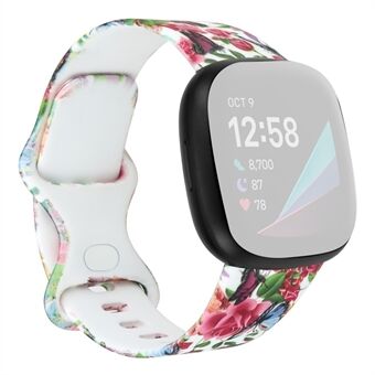 Kuviopainatus Silikonikellohihna Vaihtoehtoinen koko S Fitbit Versa 3: lle