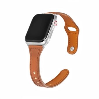 Nappikiinnitys Aito nahkahihna Apple Watch -sarjaan 4/5/6 / SE 40mm / Kellosarja 1/2/3 38mm