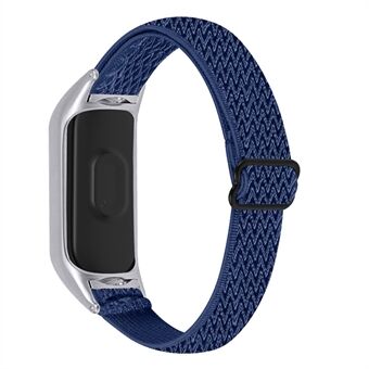 Punottu nailonranneke kellon rannekkeen säädettävä elastinen solo urheilulenkki rannekoru Xiaomi Mi Band 4/3