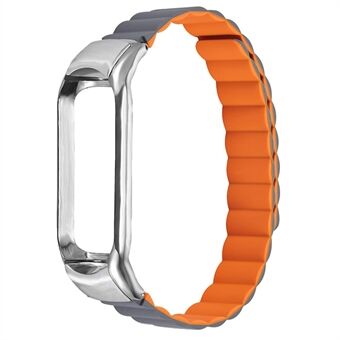 Säädettävä kevyt silikonimagneettinen imukellon hihnan vaihtoranneke Xiaomi Mi Band 3/4 -puhelimelle