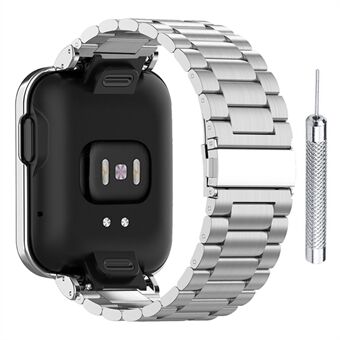 Integroitu Three Beads 304 ruostumattomasta Steel valmistettu vaihtokellon hihna kellokotelon suojalla Xiaomi Redmi -kellolle / Mi Watch Lite -hopealle