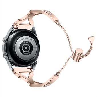 Hollow Out tekojalokivi Decor 304 ruostumattomasta Steel valmistettu Smart naisten liukuva rannekoru Samsung Gear S3 Classic/ S3 Frontier