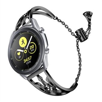 22mm Hollow Out ruostumattomasta Steel valmistettu metalliranneke Naisten mekkoinen tekojalokivirannekoru Samsung Galaxy Watch3:lle 45mm / kello 46mm