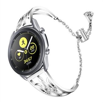 Hollow Out Crown Muotoiltu tekojalokivi kellon ranneke ruostumattomasta Steel säädettävä liukuva rannekoru rannehihna Samsung Gear S3 Classic/ S3 Frontier