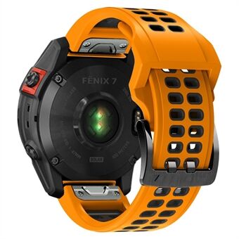 Garmin Fenix® 7X Dual Color -kaksirivinen reikä silikoni Quick ranneke 26mm