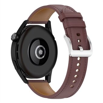 Huawei Watch GT / Samsung Gear S3 / Galaxy Watch 46 mm Smart ranneke 22 mm Universal tikkauslinja ensimmäinen kerros lehmännahkainen yksivärinen ranneke