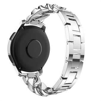 Samsung Galaxy Watch 4 40mm / 44mm / Watch 4 Classic 42mm / 46mm / Garmin Venu yksirivinen ruostumaton Steel 20mm kellon ranneke tekojalokivillä