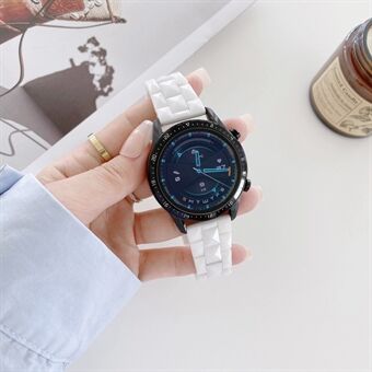 Huawei Watch GT3 46mm / Xiaomi Haylou RS3 22mm Universal Rhombus Grid Design keraaminen kellon ranneke ranneke