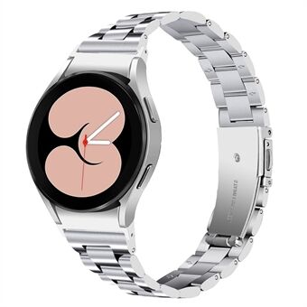 Samsung Galaxy Watch4 Active 40mm / 44mm / Watch4 Classic 42mm / 46mm Tyylikäs kapea kellohihna, 3 helmiä ruostumattomasta Steel vaihtoranneke - hopea