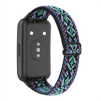 Huawei Band 7:lle Joustava Boho-kellon ranneke Säädettävä elastinen nailonhihnan vaihtoranneke