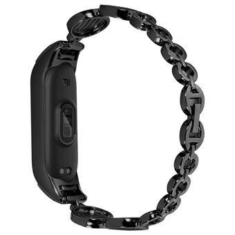 Xiaomi Mi Band 5 / 6 Tyylikäs Water Wave Design Ranneke ruostumattomasta Steel ranneke kellon hihnan vaihto