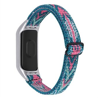 Xiaomi Mi Band 3/4 Nylon-punos kellon hihnan vaihto säädettävälle joustavalle rannekkeelle