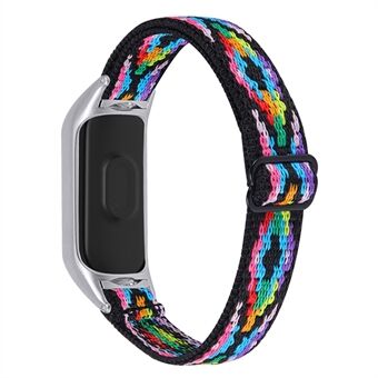 Xiaomi Mi Band 5/6 elastiselle kellonauhalle, nylon punottu säädettävä rannehihnan vaihto