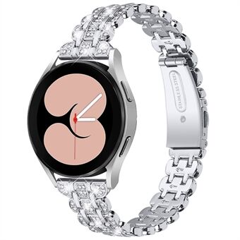 Samsung Galaxy Watch3 41mm / kello 42mm ruostumattomasta Steel valmistettu tekojalokivikoristelu kellon hihnan vaihtoranneke 20mm