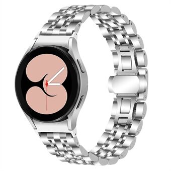 Samsung Galaxy Watch4 Active 40mm / 44mm / Watch4 Classic 42mm / 46mm ruostumattomasta Steel valmistettu kellon ranneke, 7 helmiä, vaihtoranneke - hopea