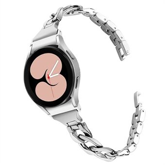 Samsung Galaxy Watch4 Active 40mm / 44mm / Smart Classic 42mm / 46mm ruostumattomasta Steel valmistettu rannerengas Liimaus älykellon rannekkeessa - hopea