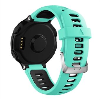 Garmin Forerunner 235 / 230 / 620 / 630 / 220 / 735 / 735XT silikonikelloranneke Hopeanvärinen solkirannekello ja jousitanko Universal 22 mm vaihtokellon ranneke