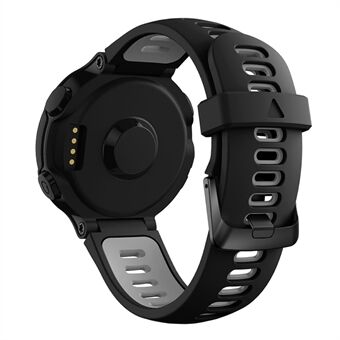 Garmin Forerunner 235 / 230 / 620 / 630 / 220 / 735 / 735XT silikonikellon hihna mustalla soljella, vaihtoosa Universal 22 mm kellonranneke