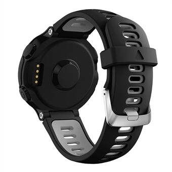 Garmin Forerunner 235 / 230 / 620 / 630 / 220 / 735 / 735XT silikoninen kellon ranneke Quick kellon hihnan vaihtoosa Universal 22 mm kellonranneke hopeisella soljella